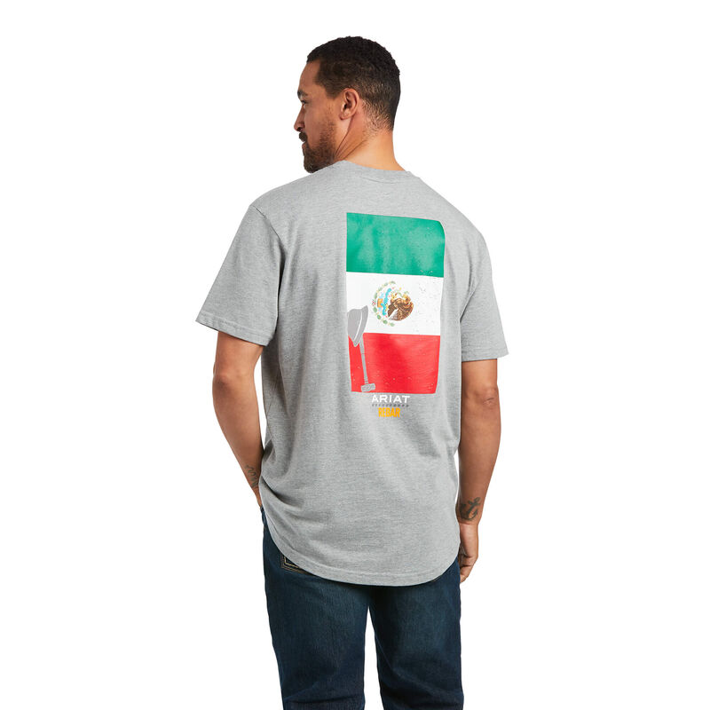 Ariat T-Shirts Herren - Rebar Cotton Strong Mexican Pride Graphic Grau ( KGSLI-8162 )